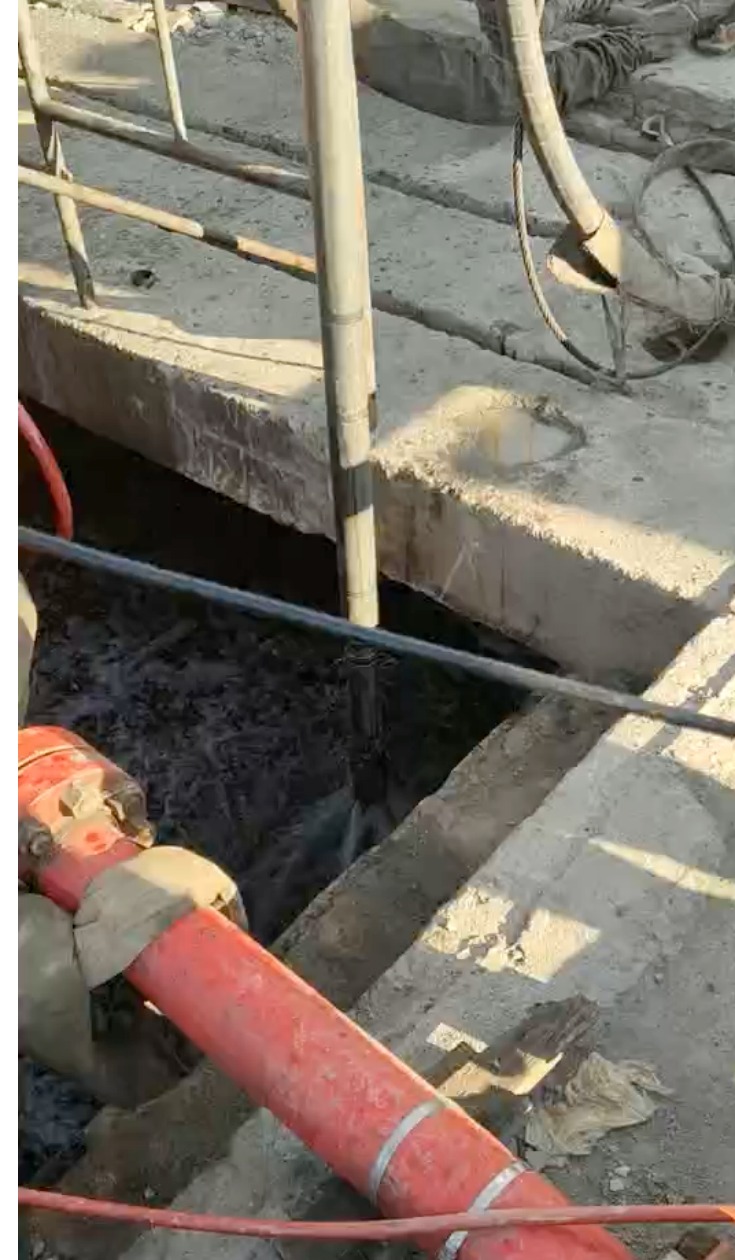 Foto de campo de prueba de retorno de fresado de tapón de tubo en espiral ASBR HPHT