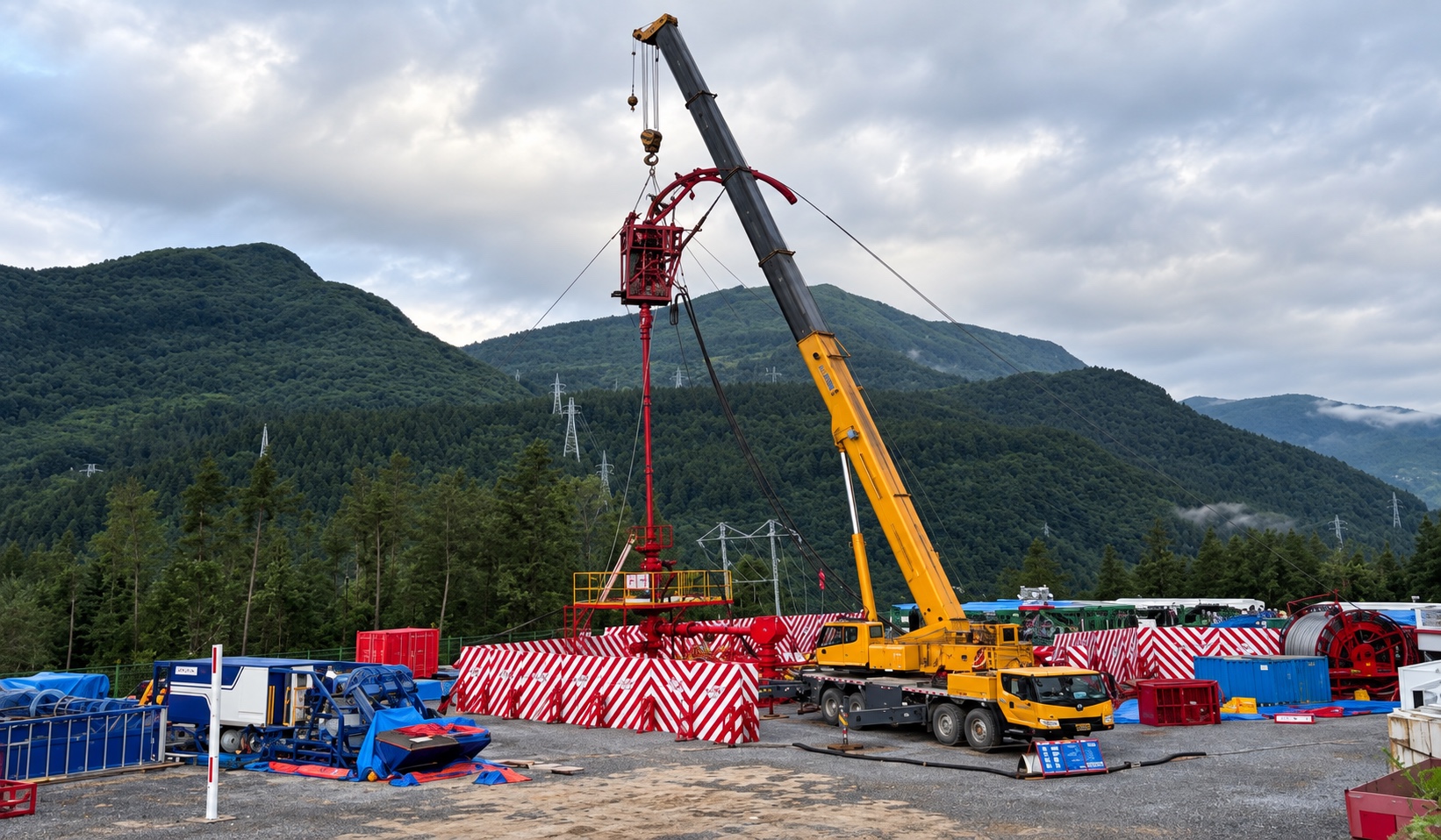 SINOPEC PY9-1HF井连续油管桥塞钻磨现场